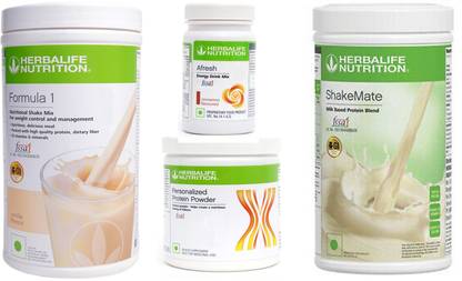 HERBALIFE Formula 1 Vanilla + Protein Powder 200 G + Afresh - Cinnamon + Shake Mate Protein Shake