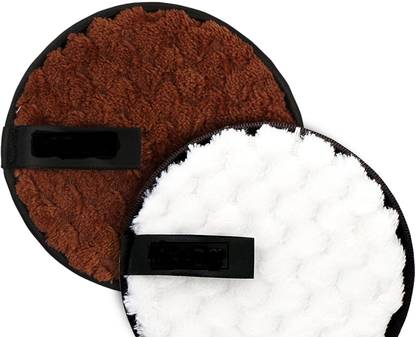 Lucifer Makeup Cleansing Pads Puff Easily Removes Stubborn Face & Eye Makeup 2 pcs