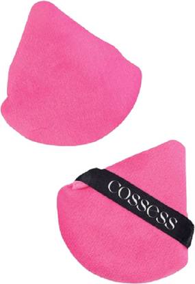 Cossess triangle puff pack of 2 Soft Powder Sponge Foundation Powder Sponge with Strap
