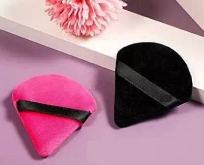Glamezone Triangle Powder Puff Makeup Sponge Puff with Case, Soft Cosmetic Face
