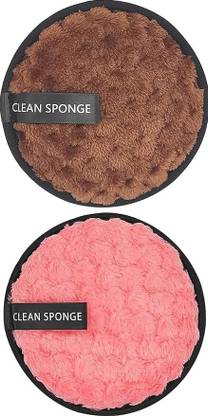 CartKing 2 Pieces Round Makeup Removal Sponges - Double Layer, Reusable, and Your Face