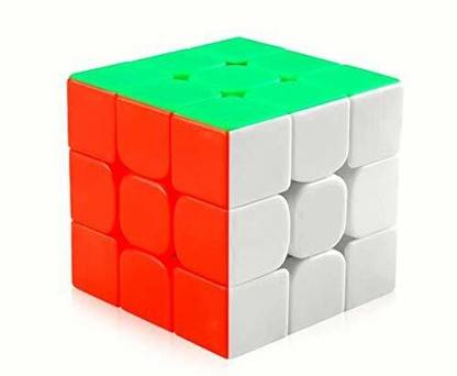 ADI Traderss High speed 3 x 3 x 3 Sticker less Rubik Cube Toy - Multicolour 3 Years +, L 5.5 x B 5.5 x H 5.5 cm, Create colour & shape recognition in your child
