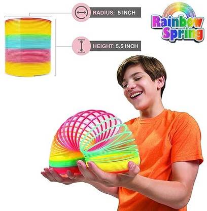 MSMM Magic Spring Rainbow Bouncy Expandable Slinky Magic Toys (Multicolor) Rainbow Maker