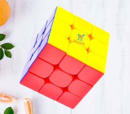 Shivsoft Speed Cube 3x3 High Speed Smooth Mooving Cube -10998