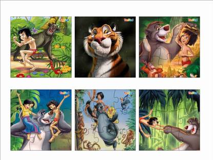 Todfod Wooden Jigsaw Puzzles The Jungle Book Mowgli & Friends Anime Cartoon Characters