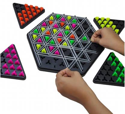 Redsky Chain Triangle Chess Game, Triggle Elastic Band Game