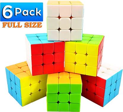 Skytrapper Cube Full Size 3×3 Cube Set, Puzzle Party , 6 Pc Combo Set