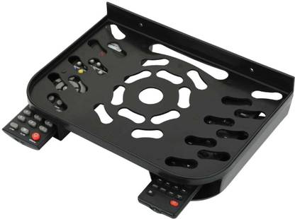 VNS Set Top Box Stand with Double Remote Holder | Plastic Wall Shelf for Living Room Plastic Wall Shelf