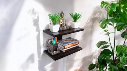 GDS Floating Wall Mounted Shelves for Living Space, Office Wooden Wall Shelf