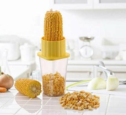 YUVA ENTERPRISES Corn Peeler Corn Stripper with Container Kernel/Cutter Corn Chopper Corn Scraper