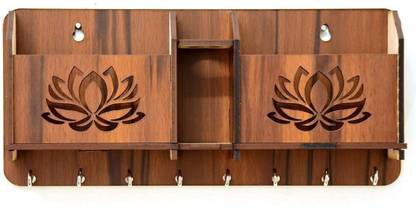 shashank Shashank COMBO MULTIPURPOSE WOODEN KEY HOLDER MOBILE CHARGING STAND Wood Key Holder