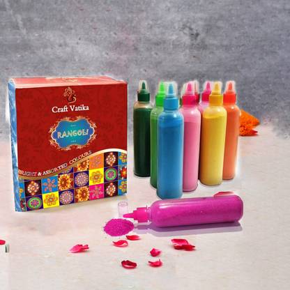 CraftVatika Pack of 12 Rangoli Powder