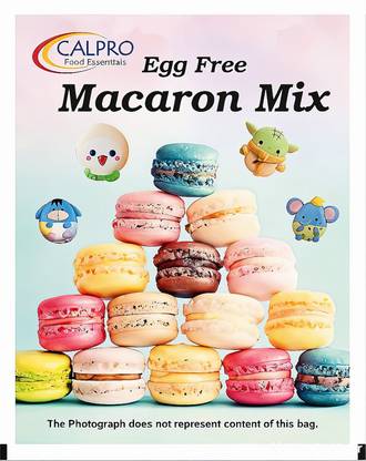 CALPRO Egg Free Macaron Mix – 1KG French Macarons,Made with Whey Protein,Almond Powder 1 kg