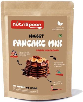 Nutrispoon Millet Pancake Mix 100% Vegan | Easy & Ready to Cook | Made with Healthy Millet 250 g