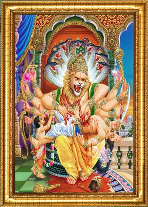 JASHVIRA Narshima Photo Frame Goldan 10x14, Photo Size A4 12 inch Spritual