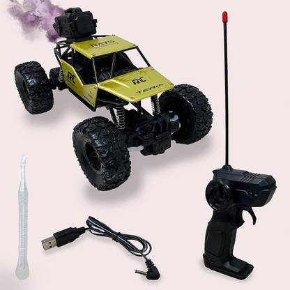 mayank & company Mist Smoke Effect 2 Wheel Monster Truck Rock Crawler Climbing RC Toy