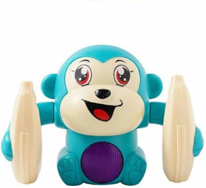 Xcillince Toys Dancing Rolling Monkey Musical Toy For Kids(Multicolour)_A9