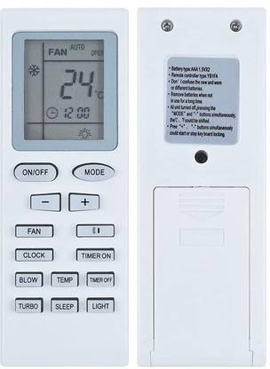 ditec Remote works with YB1F2, YB1FA, YB1FB, YBOF, YBOF2, YBOFB AC Remote Control AC18A Compatible with Voltas Onida Godrej Llyod, Electrolux, Voltas, Onida, Godrej Remote Controller