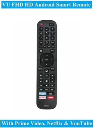 SINAL VU LED/LCD TV Remote with Netflix & Prime Video (RMT27)_FP For VU Remote Controller
