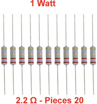 ELPH 20 pieces of 2.2 Ohm_1WATT Resistance Fixed Resistor