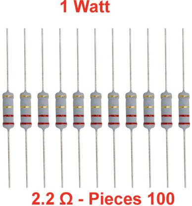 ELPH 100 pieces of 2.2 Ohm_1WATT Resistance Fixed Resistor