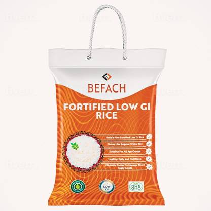 Befach Diabetic Friendly / Low Glycemic (GI) Index Sona Masoori Rice (Medium Grain, Polished)