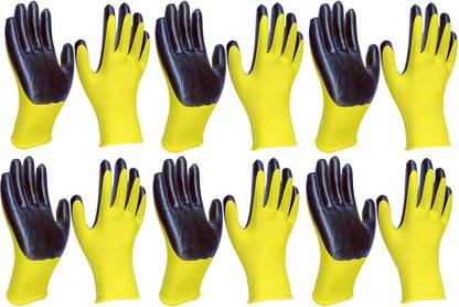 Masox Store Safety Hand Work Glove PU Coated Seamless Knit Glove with Smooth Grip on Palm K7 Climbing Gloves