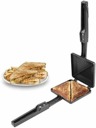 AditiGanga Sandwich Cut Toaster Non Stick (BLACK) Toast