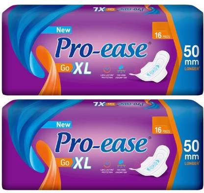 Pro-ease Go XL Extra Large - 16+16 Sanitary Pad