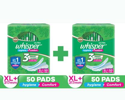 Whisper Ultra Hygiene+comfort 3 Smart Layer with Soft wings Sanitary Pad