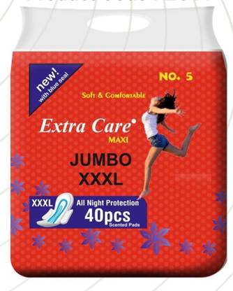 Extra Care Sanitary Pads Red Maxi for Women 40 Sanitary Pad Sanitary Pad