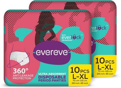 EverEve PERIOD PANTIES 0% LEAKAGE L-XL PACK OF 20 Pantyliner