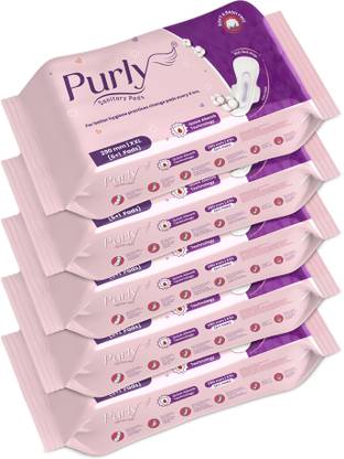 Purly Super Soft Extra Large Pads,Quick Absorbing with Wide Wings, XXL 290mm (35 Pads) Sanitary Pad