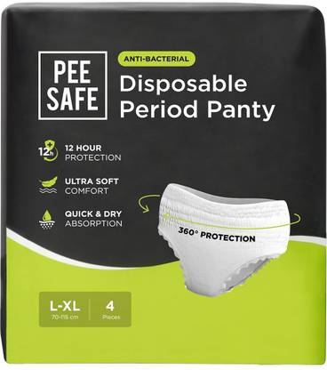 Pee Safe Period Panty for Women (L-XL) Super Absorbent 360 Degree Protection Sanitary Pad