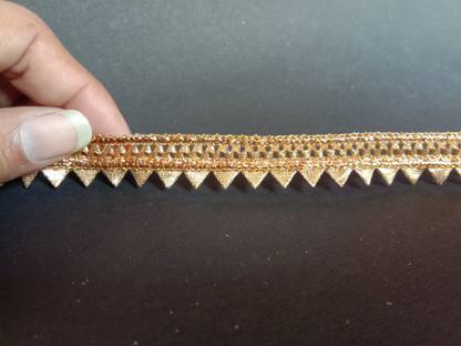 PACHRANGI FASHION FAB BAZAAR gold Clothing Design Art Use now trending beautiful look lace border2cm 9meter Lace Saree Falls