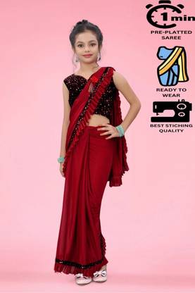 Embellished Bollywood Lycra Blend Saree
