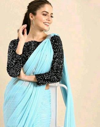 Embroidered Banarasi Chiffon Saree