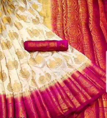 glorious fashion Bollywood Jacquard Saree with Unstitched Blouse