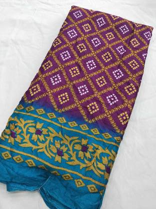 Printed Bandhani Crepe Saree