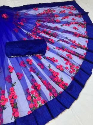 Self Design Fashion Net Saree