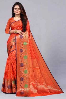 Banarasi Cotton Silk, Jacquard Saree