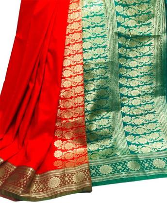 princesshouse Woven, Self Design Banarasi Jacquard Saree with Unstitched Blouse