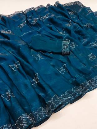 Self Design Banarasi Chiffon Saree