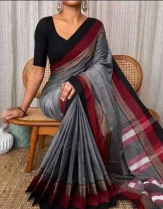 Self Design Handloom Pure Cotton Saree