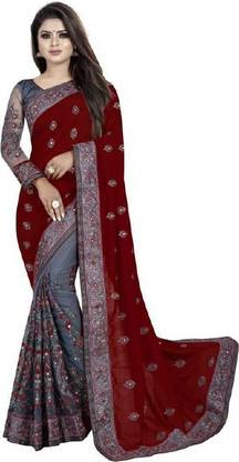 bollywoood Embellished Fashion Georgette Saree with Unstitched Blouse