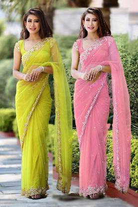 Embroidered Fashion Net, Nylon Saree