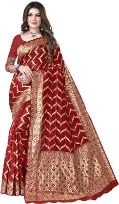 Woven Banarasi Silk Blend Saree