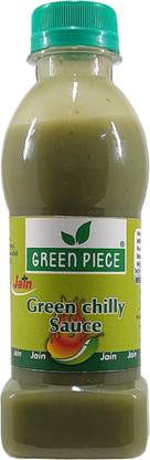 GREEN PIECE Jain Green Chilli Sauce Without Onion and Garlic 200gm. Sauces & Ketchup