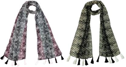 mss FASHION Printed Chiffon Women Scarf, Stole, Fancy Scarf