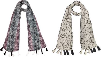 mss FASHION Printed Chiffon Women Scarf, Stole, Fancy Scarf